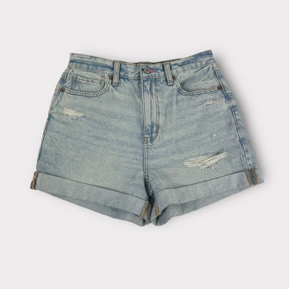 American Eagle Mom High-Rise Cuffed Shorts with Rainbow Pockets - Picture 1 of 8